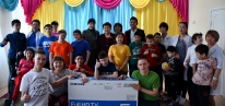 A TV and air curtain – a gift to the pupils of Social service center &quot;Nurly Zhurek&quot; and children&#039;s Homes